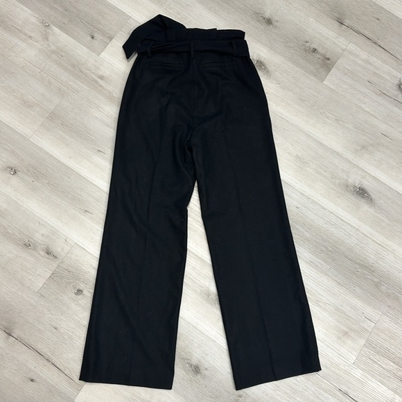Boden Wool Wide Leg Tie Trousers - Picture 4 of 8